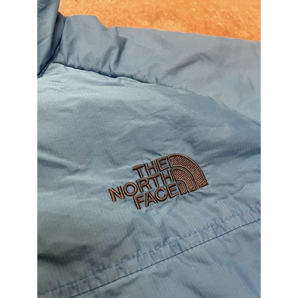 The North‎ Face Jacket Mens Medium Blue Black Quilted Insulated Full Zip Hiking